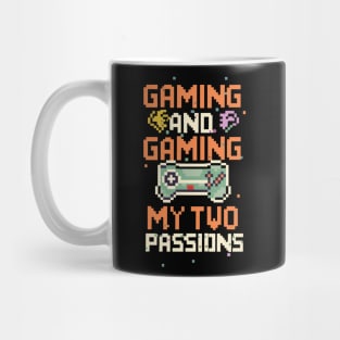 GAMING & GAMING my 2 passions in retro gaming style Mug